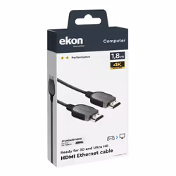 Ekon ECITHDMI18MMK câble HDMI 1,8 m HDMI Type A (Standard) Noir - Vue supplémentaire 4