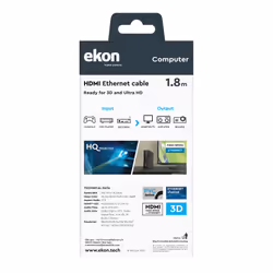 Ekon ECITHDMI18MMK câble HDMI 1,8 m HDMI Type A (Standard) Noir - Vue supplémentaire 7