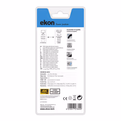 Ekon ECITHDMI18MMK câble HDMI 1,8 m HDMI Type A (Standard) Noir - Vue supplémentaire 8