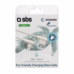 SBS TEOCNTCW câble USB 1 m USB 2.0 USB A USB C Blanc