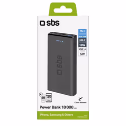 SBS TTBB10000FASTK banque d'alimentation électrique Lithium Polymère (LiPo) 10000 mAh Noir