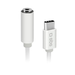 SBS TEINTJACKTYCFMW câble de téléphone portable Blanc 0,09 m 3,5mm USB C