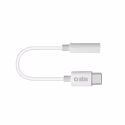 SBS TEINTJACKTYCFMW câble de téléphone portable Blanc 0,09 m 3,5mm USB C