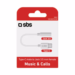 SBS TEINTJACKTYCFMW câble de téléphone portable Blanc 0,09 m 3,5mm USB C