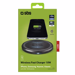SBS TEWIRELESSUF10W, Intérieure, USB, Recharge sans fil, Noir