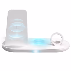 SBS TEWIRDESKQI3IN1, Intérieure, USB, Recharge sans fil, Blanc