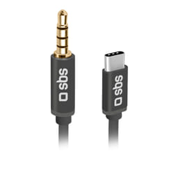 SBS TECABLE35TYCK câble audio 1 m 3,5mm USB Type-C Noir
