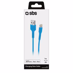 SBS TECABLEUSBIP589A câble Lightning 1 m Bleu