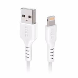 SBS TECABLEUSBIP5289W, 2 m, Lightning, USB A, Mâle, Mâle, Blanc