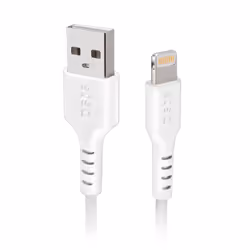 SBS TECABLEUSBIP5389W, 3 m, Lightning, USB A, Mâle, Mâle, Blanc