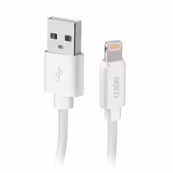 SBS TECABLPOLOLIG89W, 1 m, Lightning, USB A, Mâle, Mâle, Blanc