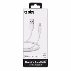SBS TECABLPOLOLIG89W câble Lightning 1 m Blanc