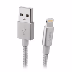 SBS TECABLEUSBIP589BS, 1 m, Lightning, USB A, Mâle, Mâle, Argent