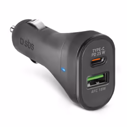SBS TECRPD25W, Auto, Allume-cigare, Noir