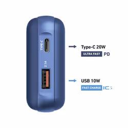 SBS TEBB10000PD20RUB banque d'alimentation électrique Lithium Polymère (LiPo) 10000 mAh Bleu