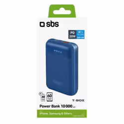 SBS TEBB10000PD20RUB banque d'alimentation électrique Lithium Polymère (LiPo) 10000 mAh Bleu