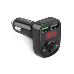 SBS TECARFM2USB chargeur d'appareils mobiles Téléphone portable Noir Allume-cigare Recharge sans fil Charge rapide Auto
