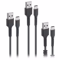 SBS TEKITMICRO3IN1K, 0,5 m, USB A, Micro-USB B, USB 2.0, Noir