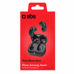 SBS TEEARTWSBLGEMBTK écouteur/casque Écouteurs True Wireless Stereo (TWS) Ecouteurs Appels/Musique Noir