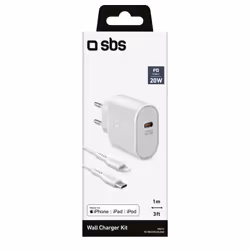 SBS TETRKITPD20LIGW chargeur d'appareils mobiles Smartphone Blanc Secteur Charge rapide Intérieure