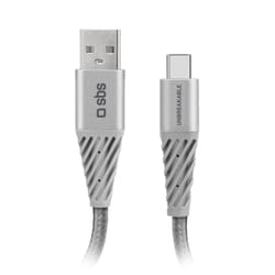 SBS TECABLEUNRETCK câble USB 1,5 m USB A USB C Argent