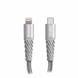 SBS TECABLEUNRELTCK, 1,5 m, Lightning, USB C, Mâle, Mâle, Gris
