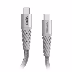 SBS TECABLEUNRELTCCK, 1,5 m, USB C, USB C, USB 2.0, Argent