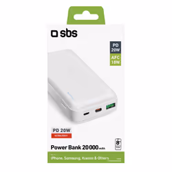 SBS TTBB20000PD20W banque d'alimentation électrique 20000 mAh Blanc