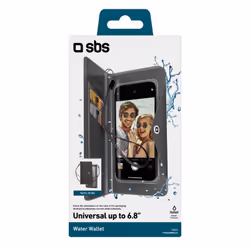 SBS TEWATERWALK 6.8" Étui avec portefeuille Noir