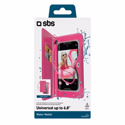 SBS TEWATERWALP 6.8" Étui avec portefeuille Rose