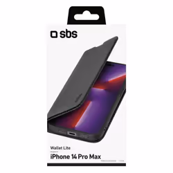 SBS TEBKLITEIP1467PK 6.7" Étui avec portefeuille Noir