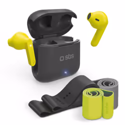 SBS TEMUSBOUNBTK, True Wireless Stereo (TWS), Sports, 200 g, Écouteurs, Noir, Jaune
