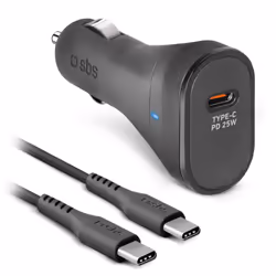 SBS TECRKITTCPD25W, Auto, Allume-cigare, 1 m, Noir