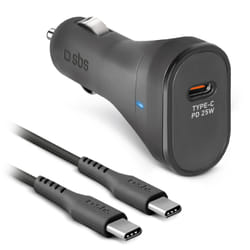 SBS TECRKITTCPD25W chargeur d'appareils mobiles Universel Noir Allume-cigare Auto