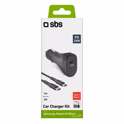 SBS TECRKITTCPD25W chargeur d'appareils mobiles Universel Noir Allume-cigare Auto