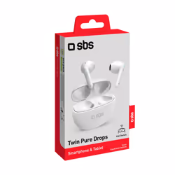 SBS Twin Pure Drops Écouteur TWS Bluetooth Blanc - Vue supplémentaire 4