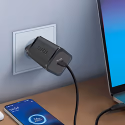 SBS TETRGAN1C45W chargeur d'appareils mobiles Écouteurs, Ordinateur portable, Smartphone, Smartwatch, Tablette Noir Secteur Charge rapide Intérieure