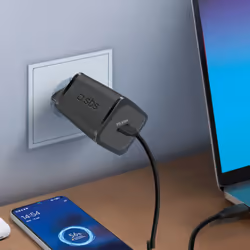 SBS TETRGAN1C65W chargeur d'appareils mobiles Écouteurs, Casque, Ordinateur portable, Smartphone, Smartwatch, Tablette Noir Secteur Charge rapide Intérieure