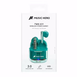 SBS Music Hero Écouteur TWS Bluetooth Cyan - Vue supplémentaire 4