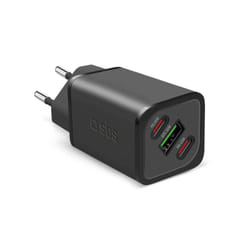SBS TETRGANUSB2C65W chargeur d'appareils mobiles Universel Noir Secteur Charge rapide Intérieure