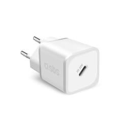 SBS TETRGAN1C20W chargeur d'appareils mobiles Écouteurs, Haut-parleur portable, Smartphone, Smartwatch, Tablette Blanc Secteur Charge rapide Intérieure