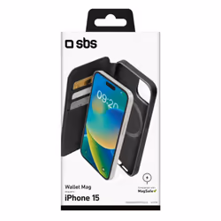 SBS TEBKMAGSFIP1561K coque de protection pour téléphones portables 15,5 cm (6.1") Étui avec portefeuille Noir