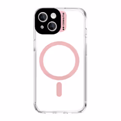 Case & Me CMCOVCAMTMSIP1567P, Housse, Apple, iPhone 15 Pro, 15,5 cm (6.1"), Rose, Transparent