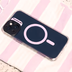 Case & Me CMCOVCAMTMSIP1567P coque de protection pour téléphones portables 15,5 cm (6.1") Housse Rose, Transparent