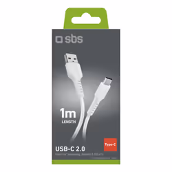 SBS TECABLEMICROC10W câble USB USB 2.0 1 m USB A USB C Blanc - Vue supplémentaire 6