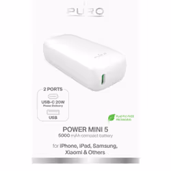 PURO Power Mini 5 5000 mAh Blanc