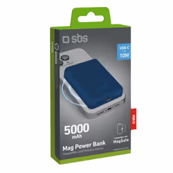 SBS TEBB5000MAG1CB banque d'alimentation électrique 5000 mAh Recharge sans fil Bleu