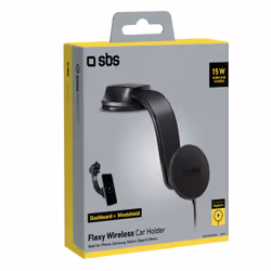 SBS TESUPPMAG15W21 chargeur d'appareils mobiles Smartphone Noir Allume-cigare Recharge sans fil Auto - Vue supplémentaire 2