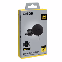 SBS TESUPPMAG15WVENT chargeur d'appareils mobiles Smartphone Noir Allume-cigare Recharge sans fil Auto - Vue supplémentaire 2