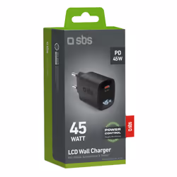 SBS TETRGANLCD1C45K chargeur d'appareils mobiles Universel Noir Secteur Charge rapide Intérieure - Vue supplémentaire 2